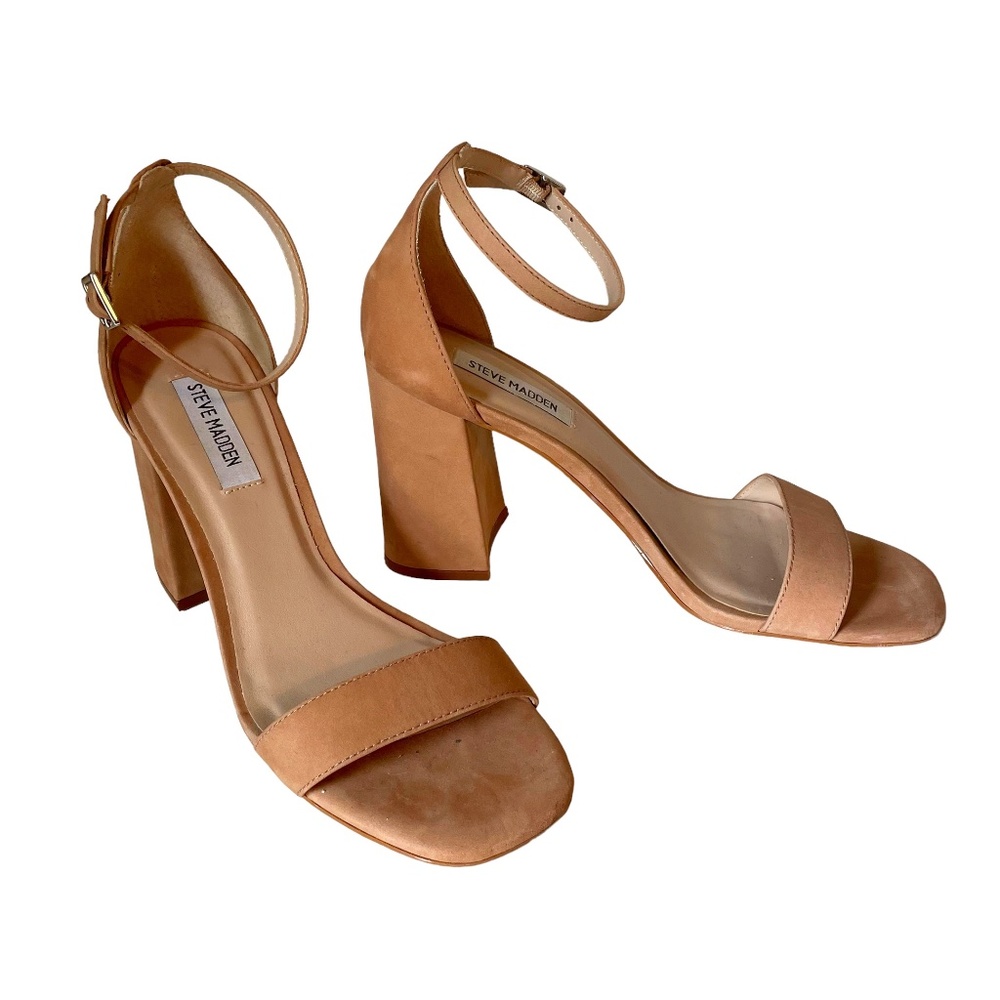 Steve Madden Dillion Suede Block Heel‎ Ankle Strap Sandal Size 9
